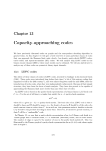 Capacity-approaching codes Chapter 13