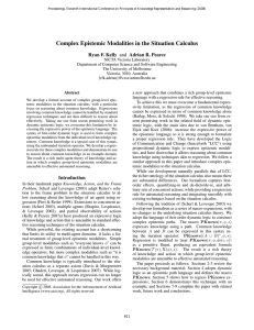 Complex Epistemic Modalities in the Situation Calculus