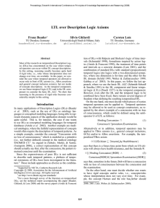 LTL over Description Logic Axioms Franz Baader Silvio Ghilardi Carsten Lutz