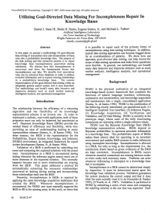 Utilizing  Goal-Directed  Data  Mining For Incompleteness  Repair... Knowledge  Bases