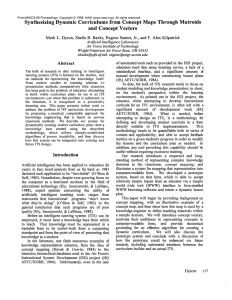 Synthesizing Dynamic Curriculums  from  Concept  Maps Through ... and  Concept  Vectors