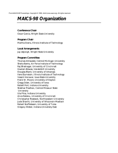 MAICS-98 Organization Conference Chair Program Chair Local Arrangements