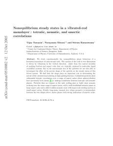 Nonequilibrium steady states in a vibrated-rod correlations Vijay Narayan