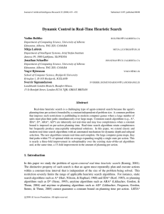 Dynamic Control in Real-Time Heuristic Search Vadim Bulitko @ .