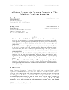 A Unifying Framework for Structural Properties of CSPs: Deﬁnitions, Complexity, Tractability