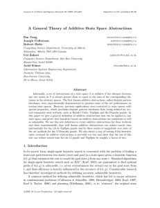 A General Theory of Additive State Space Abstractions Fan Yang Joseph Culberson