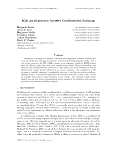 ICE: An Expressive Iterative Combinatorial Exchange Benjamin Lubin Adam I. Juda Ruggiero Cavallo