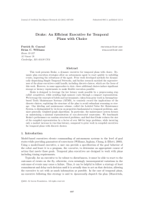 Drake: An Eﬃcient Executive for Temporal Plans with Choice Abstract Patrick R. Conrad