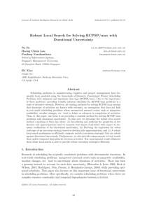 Robust Local Search for Solving RCPSP/max with Durational Uncertainty Na Fu