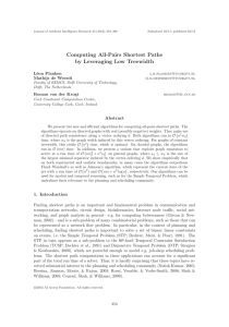 Computing All-Pairs Shortest Paths by Leveraging Low Treewidth L´ eon Planken