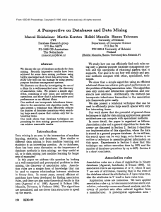 A  Perspective on  Databases and  Data  Mining Marcel