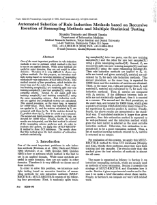 Automated Selection of  Rule  Induction Methods