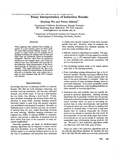 Fuzzy  Interpretation of  Induction Results Xindong