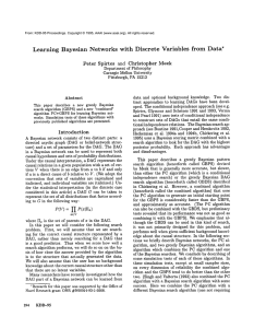 Learning  Bayesian  Networks  with  Discrete Variables