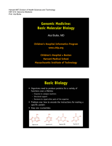 Genomic Medicine: Basic Molecular Biology