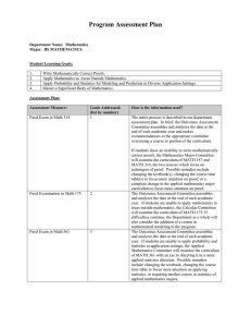 Program Assessment Plan