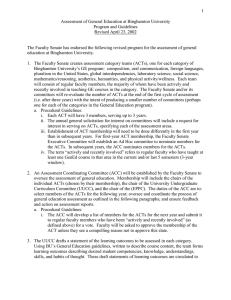 1  Assessment of General Education at Binghamton University Program and Guidelines