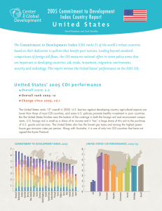 U n i t e d   S t... 2005 Commitment to Development Index Country Report