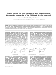 Studies towards the total synthesis of novel dolabellane-type