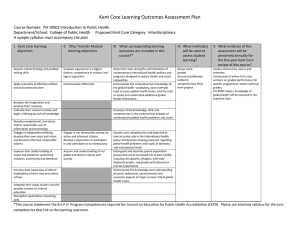 Kent Core Learning Outcomes Assessment Plan