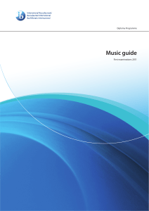 Music guide First examinations 2011 Diploma Programme