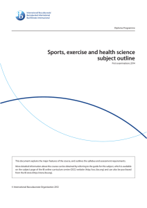 Sports, exercise and health science subject outline