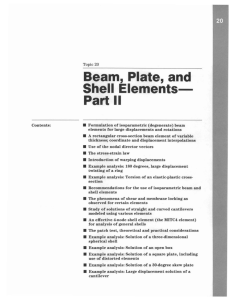 Beam, Plate, and Shell Elements­ Part II