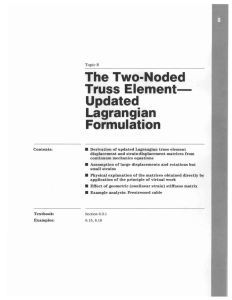 The Two- oded Truss Element­ Updated Lagrangian