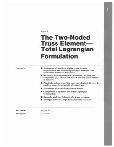 The Two-Noded Truss Element­ Total Lagrangian Formulation