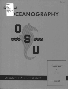 OCEANOGRAPHY of Y V RE ON STATE UNIVERSITY