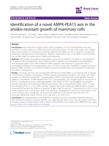 Identification of a novel AMPK-PEA15 axis in the Open Access
