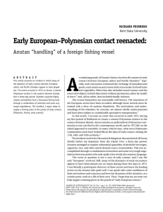 A Early European–Polynesian contact reenacted: Anutan “handling” of a foreign fishing vessel