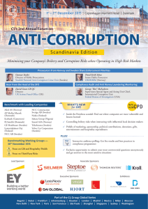 ANTI-CORRUPTION Scandinavia Edition C5’s 2nd Annual Forum on