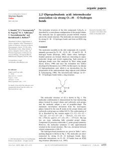 organic papers 2,2 -Dipropylmalonic acid: intermolecular association via strong OÐH  O hydrogen