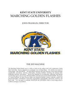 MARCHING GOLDEN FLASHES KENT STATE UNIVERSITY  JOHN FRANKLIN, DIRECTOR