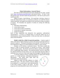 The notes on finite deformation have been divided into two... ( )