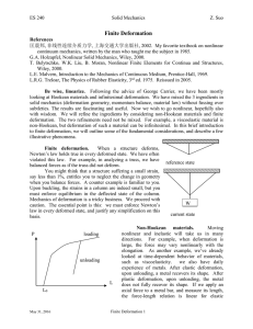 Finite Deformation