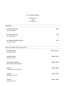 Dr. Andrew Wiley Education