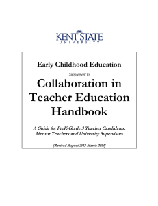 Collaboration in Teacher Education Handbook Early Childhood Education