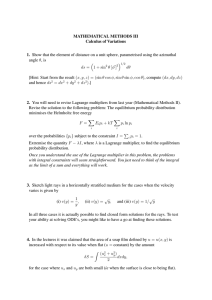MATHEMATICAL METHODS III Calculus of Variations