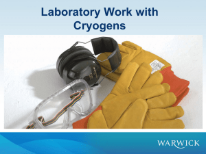 Laboratory Work with Cryogens