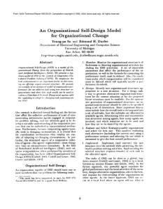 An  Organizational Self-Design Model for  Organizational