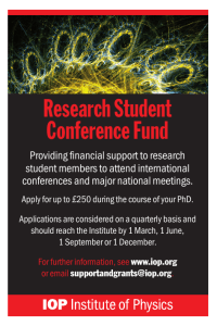 Research Student Conference Fund