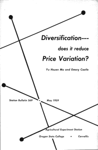 \ Diversification--- Price Variation? does it reduce