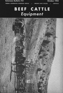 BEEF CATTLE Equipment Extension Bulletin 751 October 1955