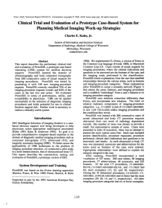Clinical  Trial  and Evaluation of  a ... Planning  Medical Imaging Work-up Strategies