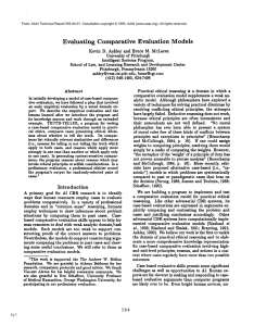 Evaluating Comparative  Evaluation Models