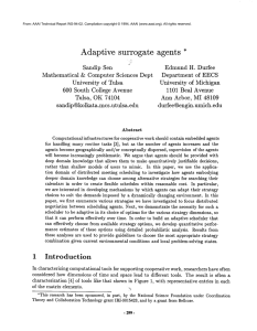 Adaptive surrogate  agents  * Tulsa,  OK 74104