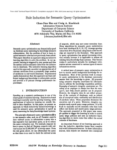 Rule Induction for  Semantic Query Optimization