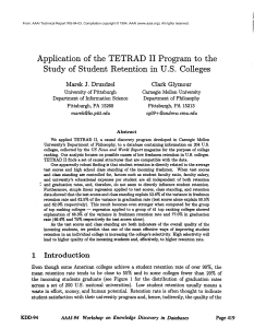 Application  of  the  TETRAD Marek J.  Druzdzel